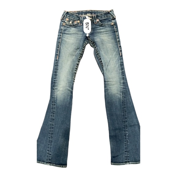 True Religion Joey Big T Flare Blue Jeans Vintage Women's Size 28 Y2K - Picture 9 of 10